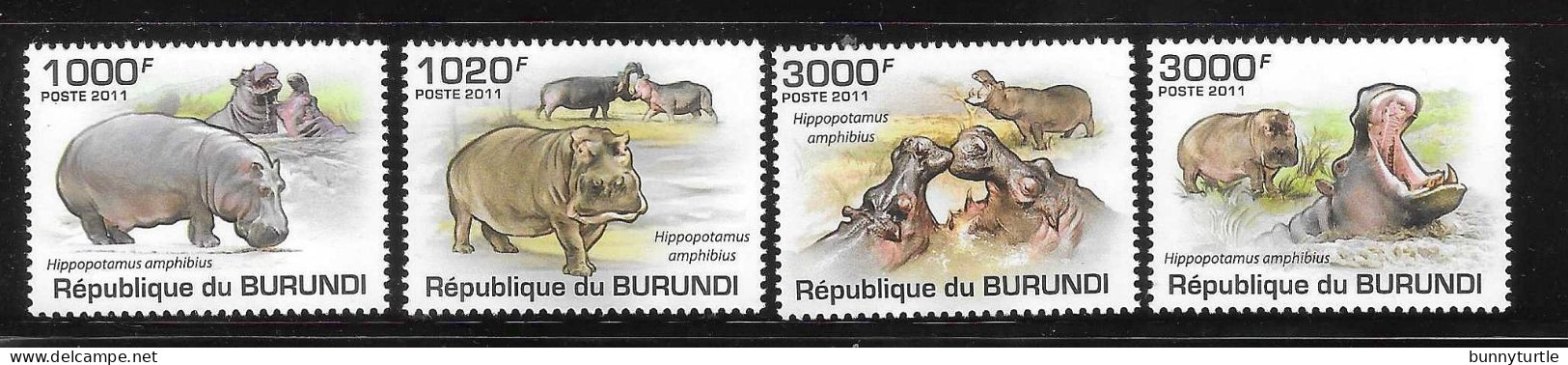 Burundi 2011 Hippos Hippopotamus Animal MNH - Neufs