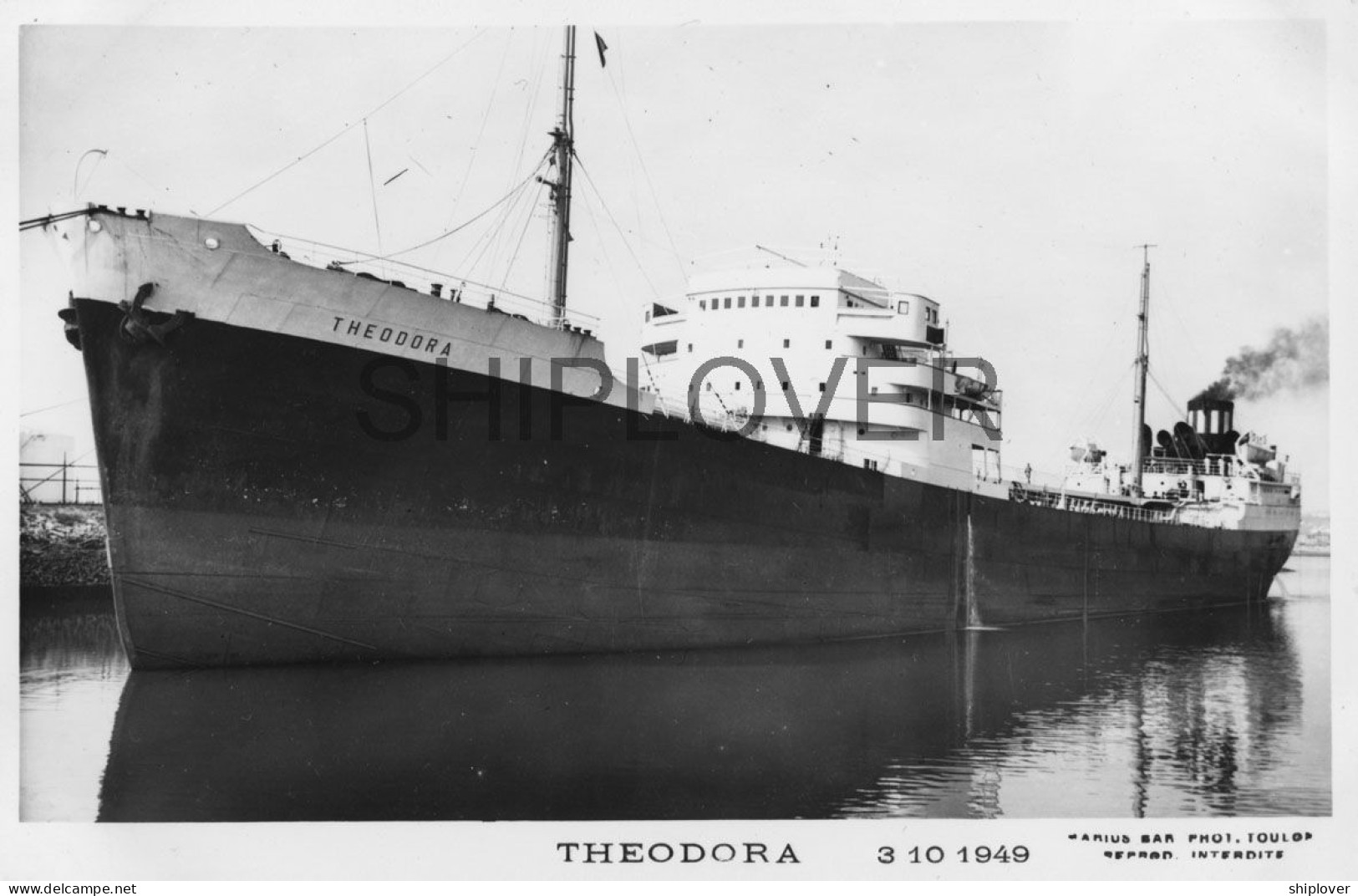 Pétrolier Français THEODORA - Carte Photo éditions Marius Bar - Bateau/ship/schiff - Petroleros