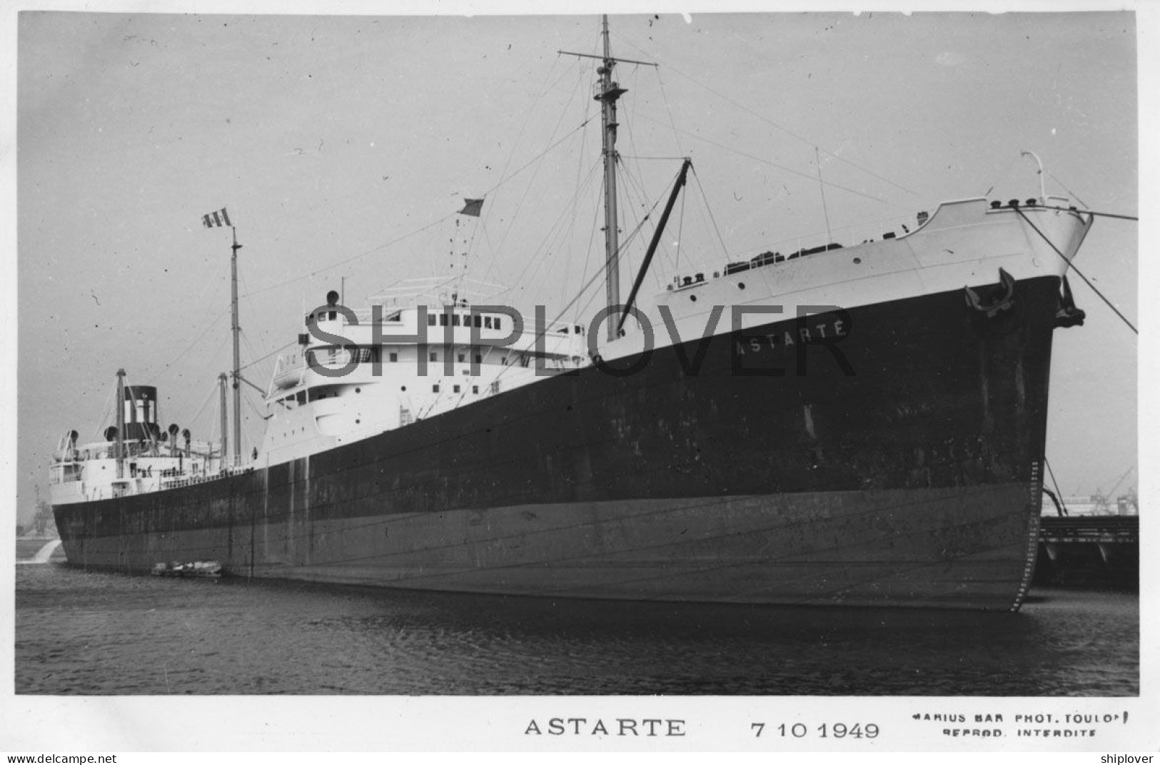 Pétrolier Français ASTARTE - Carte Photo éditions Marius Bar - Bateau/ship/schiff - Pétroliers