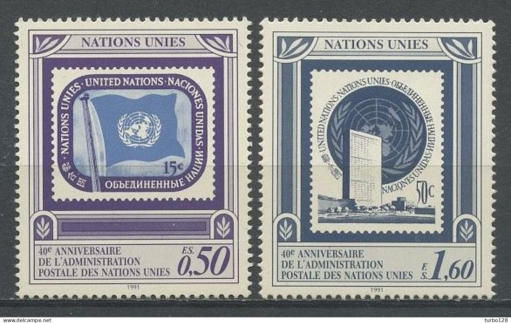 N.U. GENEVE 1991 N° 214/215 ** Neufs MNH  Superbes C 4.20 € A.P.N.U. Administration Postale Des Nations Unies Timbres - Nuevos