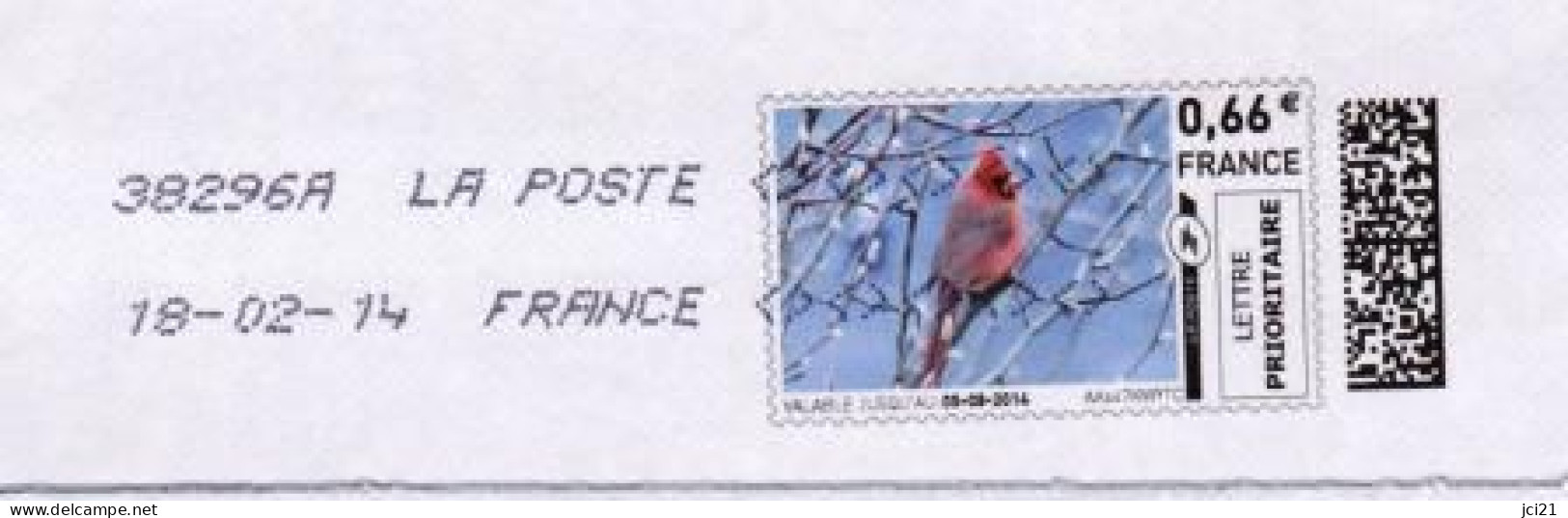 MON TIMBRE EN LIGNE " OISEAU " OBLITÉRÉ TOSHIBA SUR ENVELOPPE ENTIÈRE (982)_Ti357 - Otros & Sin Clasificación