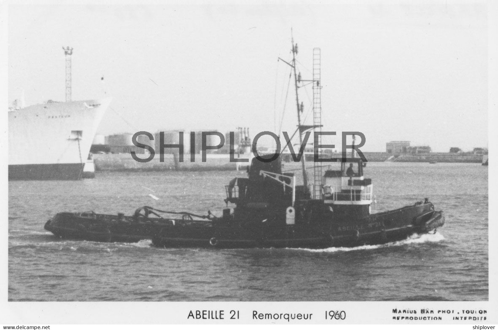 Remorqueur Français ABEILLE 21 - Carte Photo éditions Marius Bar - Bateau/ship/schiff - Rimorchiatori