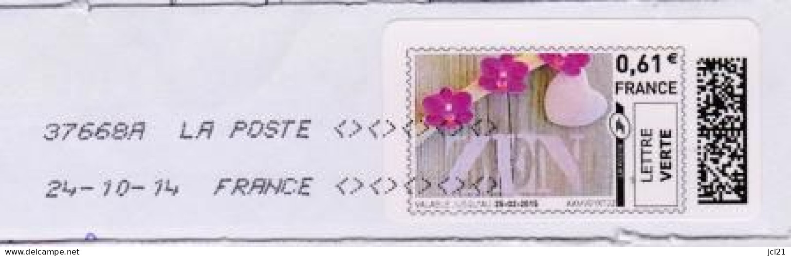 MON TIMBRE EN LIGNE " ZEN - GALET - COEUR - FLEURS " OBLITÉRÉ SUR ENVELOPPE ENTIÈRE (1874)_Ti976 - Altri & Non Classificati