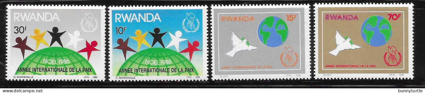Rwanda 1986 Christmas Intl Peace Year MNH - Unused Stamps