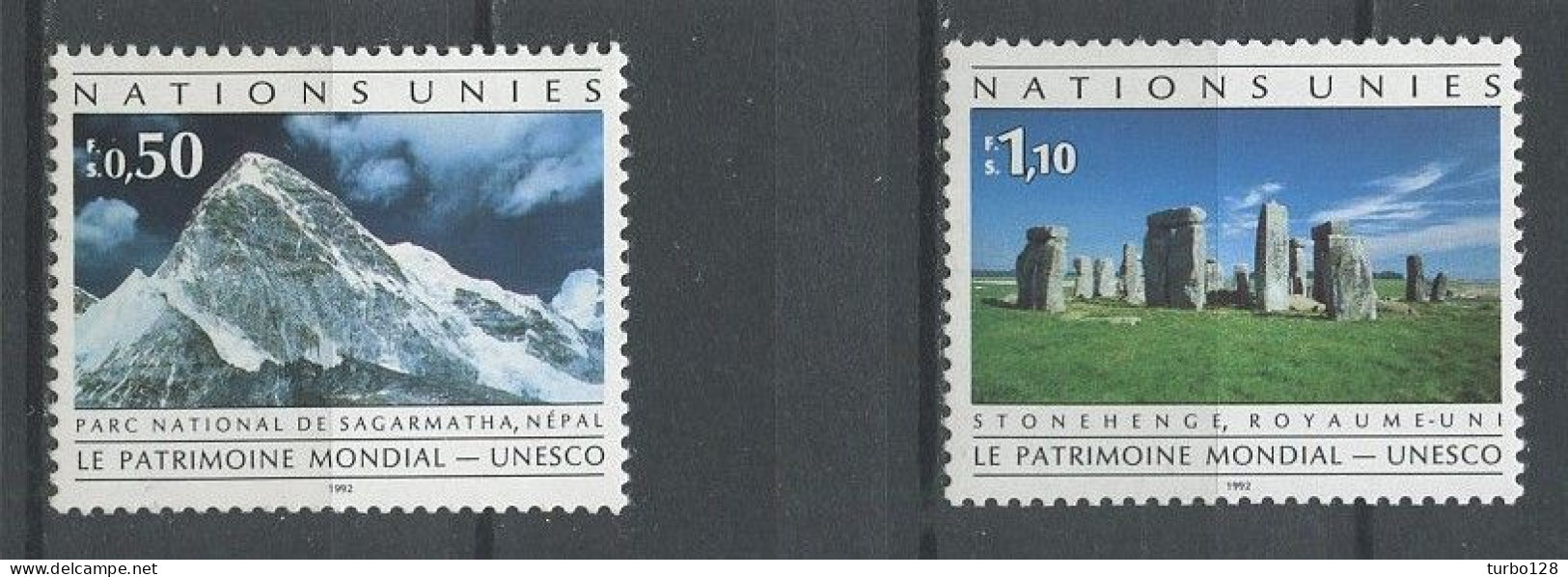 N.U. GENEVE 1992 N° 222/223 ** Neufs MNH Superbes C 3.40 € TRésors Du Patrimoine Mondial Parc De Sagarmatha Népal - Unused Stamps