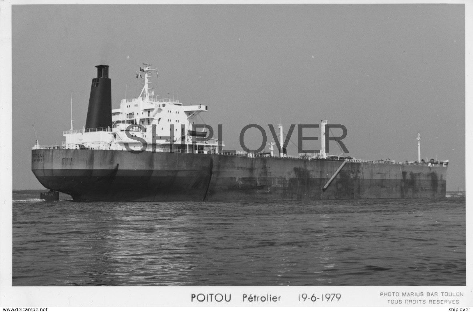 Pétrolier Français POITOU - Carte Photo éditions Marius Bar - Bateau/ship/schiff - Petroleros