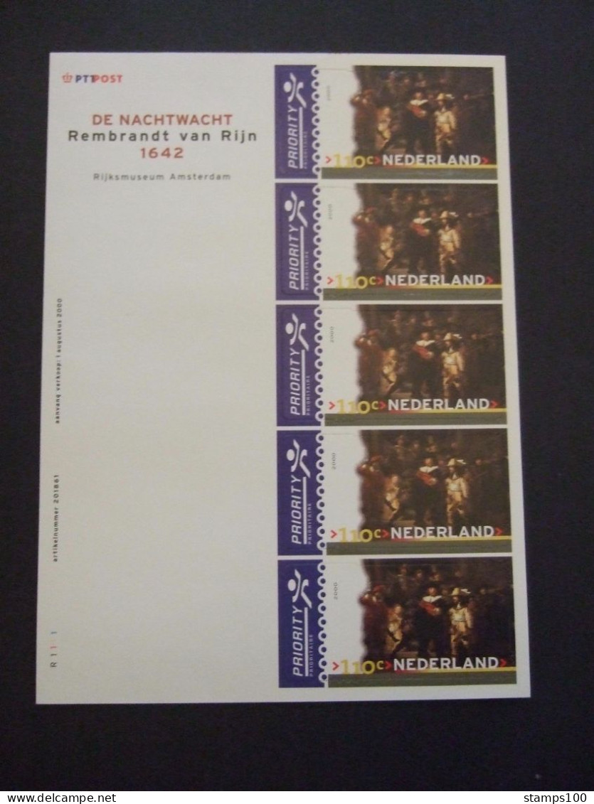 Nederland NVPH 1904 V1904 De Nachtwacht 2000 MNH**. (A29-09-250) - Rembrandt