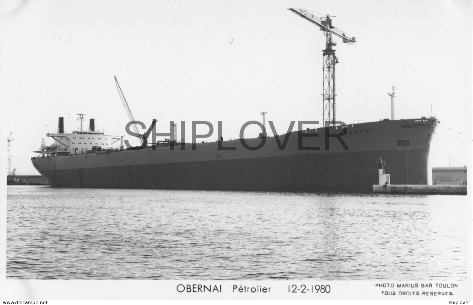 Pétrolier Français OBERNAI - Carte Photo éditions Marius Bar - Bateau/ship/schiff - Tanker