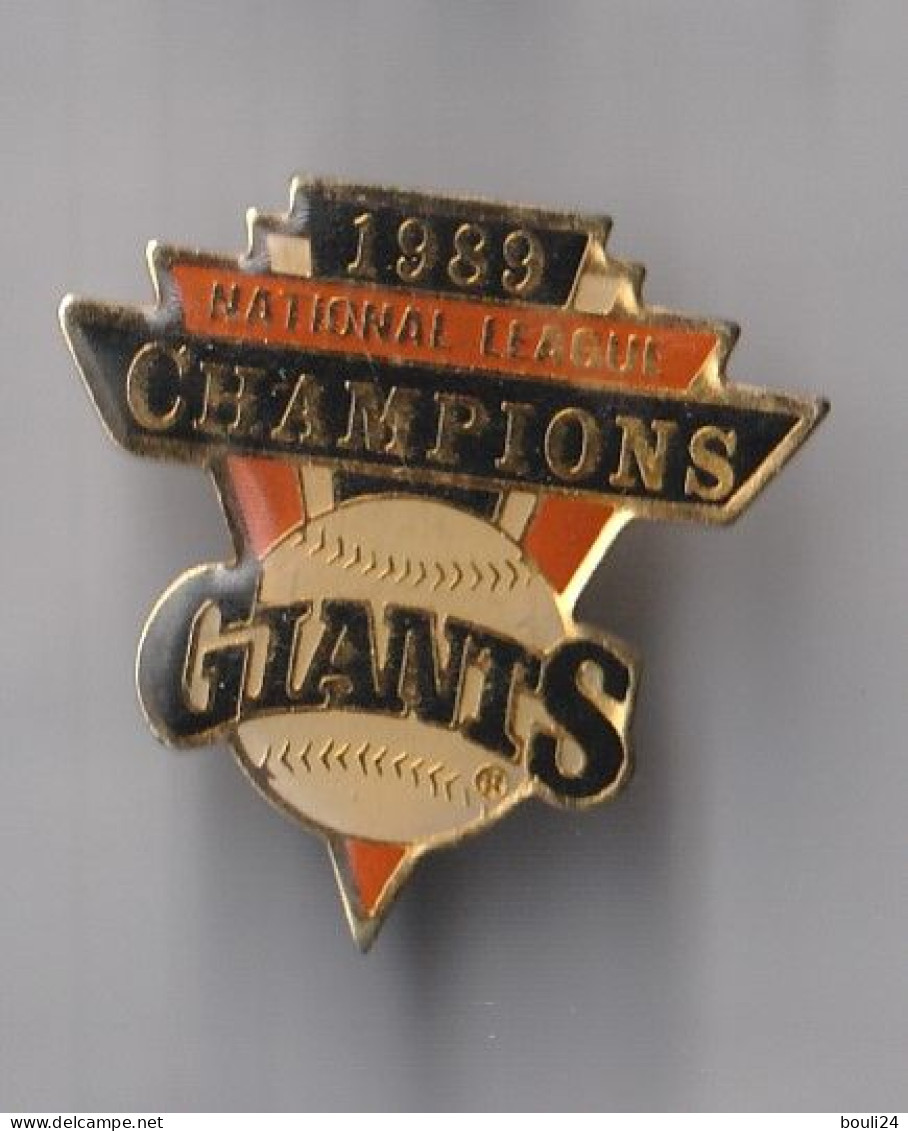 PIN'S THEME  SPORT  BASEBALL - LEAGUE CHAMPIONS - GIANTS 1989  USA - Béisbol