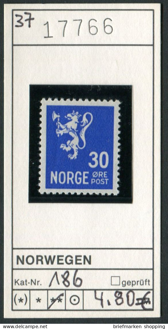Norwegen 1937 - Norway 1937 - Norvege 1937 - Norge 1937 - Michel 186 - ** Mnh Neuf Postfris - - Ongebruikt