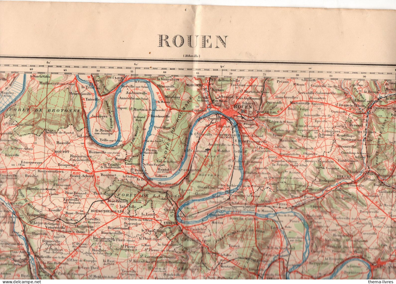 Rouen (76) Grande   Carte Au  1/80.000e) Mai 1940 (PPP46724) - Mapas Topográficas