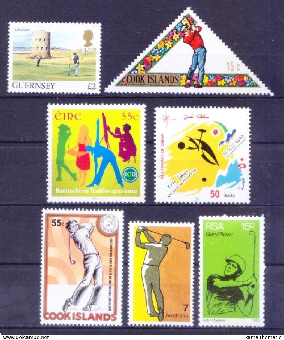 All Different MNH Golf Sports Stamps - Golf