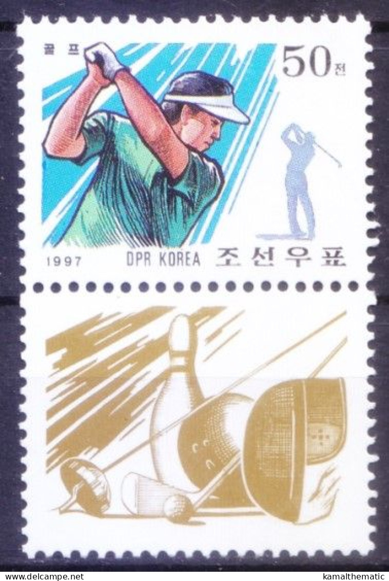 Korea, North 1997 MNH, Golf, Sports - Golf