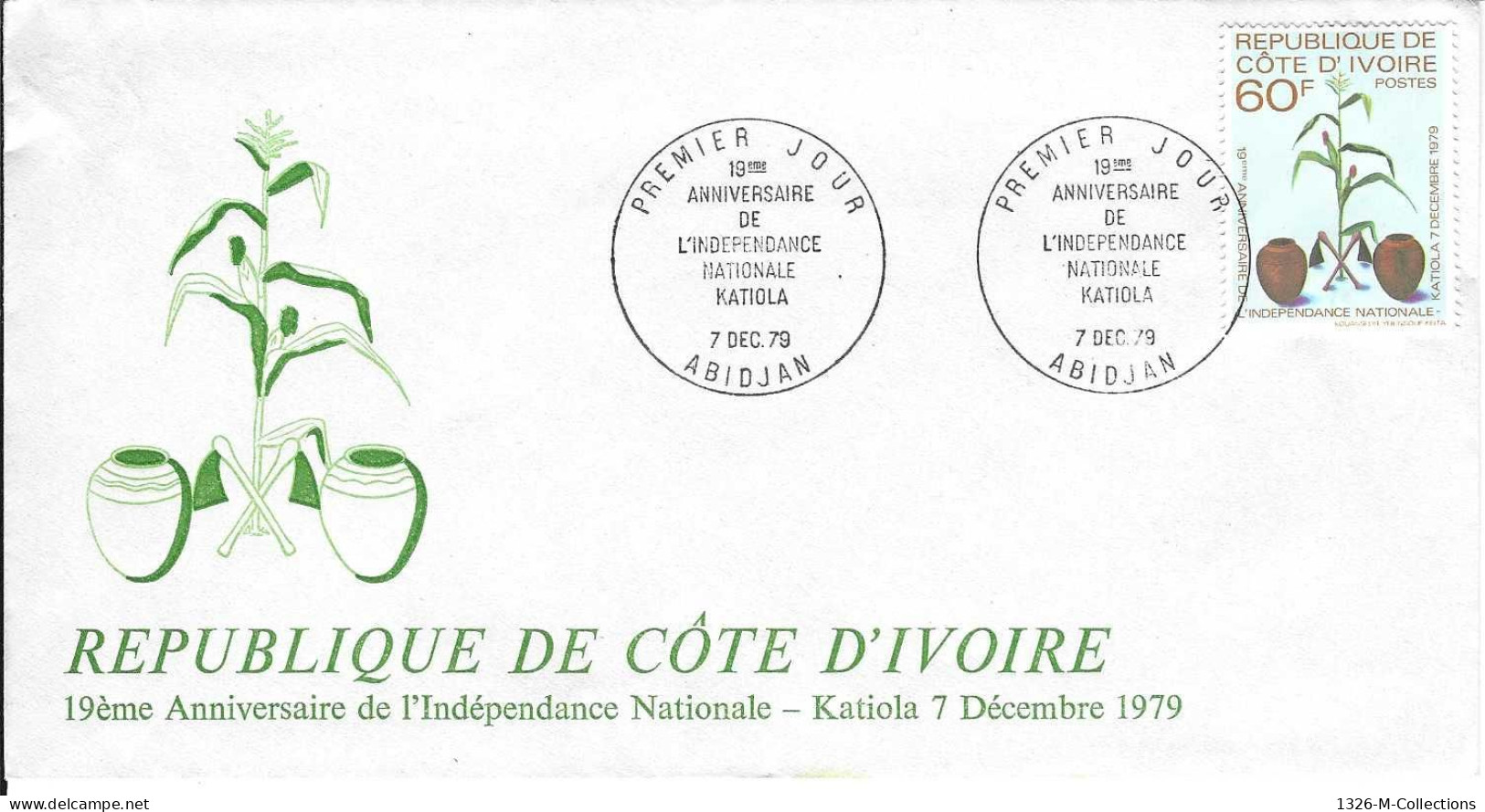 Envellope COTE D'IVOIRE 1e Jour N° 533 Y & T  - Côte D'Ivoire (1960-...)