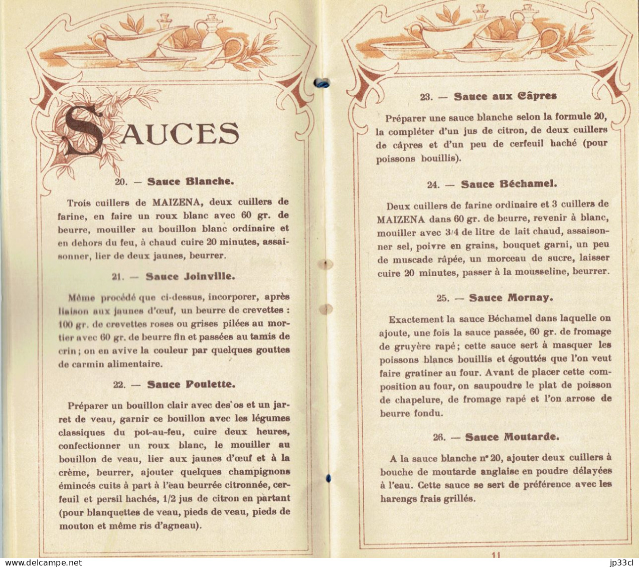 Très Ancien Livre De Recettes à Base De Maizena (44 Pages, Vers 1920/30) - Gastronomie