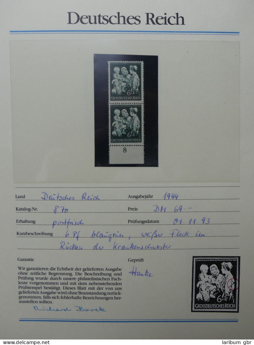 Deutsches Reich 1933-1945 Mit Ca. 4.400,- Kat Im Borek Vordruck #LW083 - Sammlungen