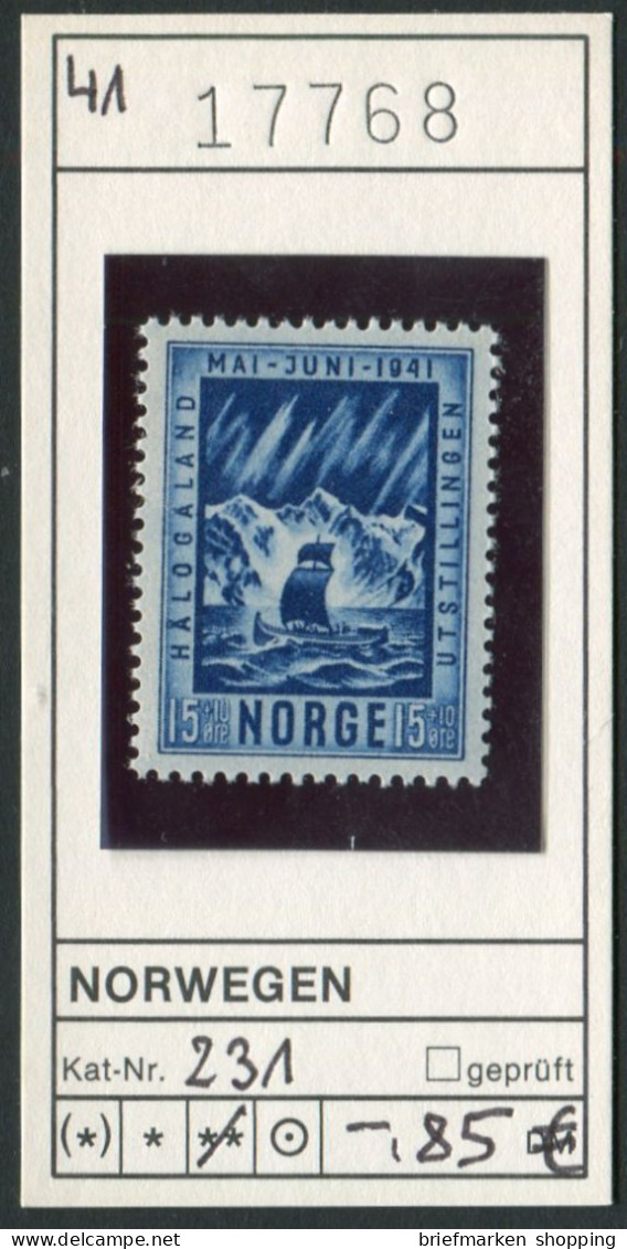 Norwegen 1941 - Norway 1941 - Norvege 1941 - Norge 1941 - Michel 231 - ** Mnh Neuf Postfris - - Nuevos