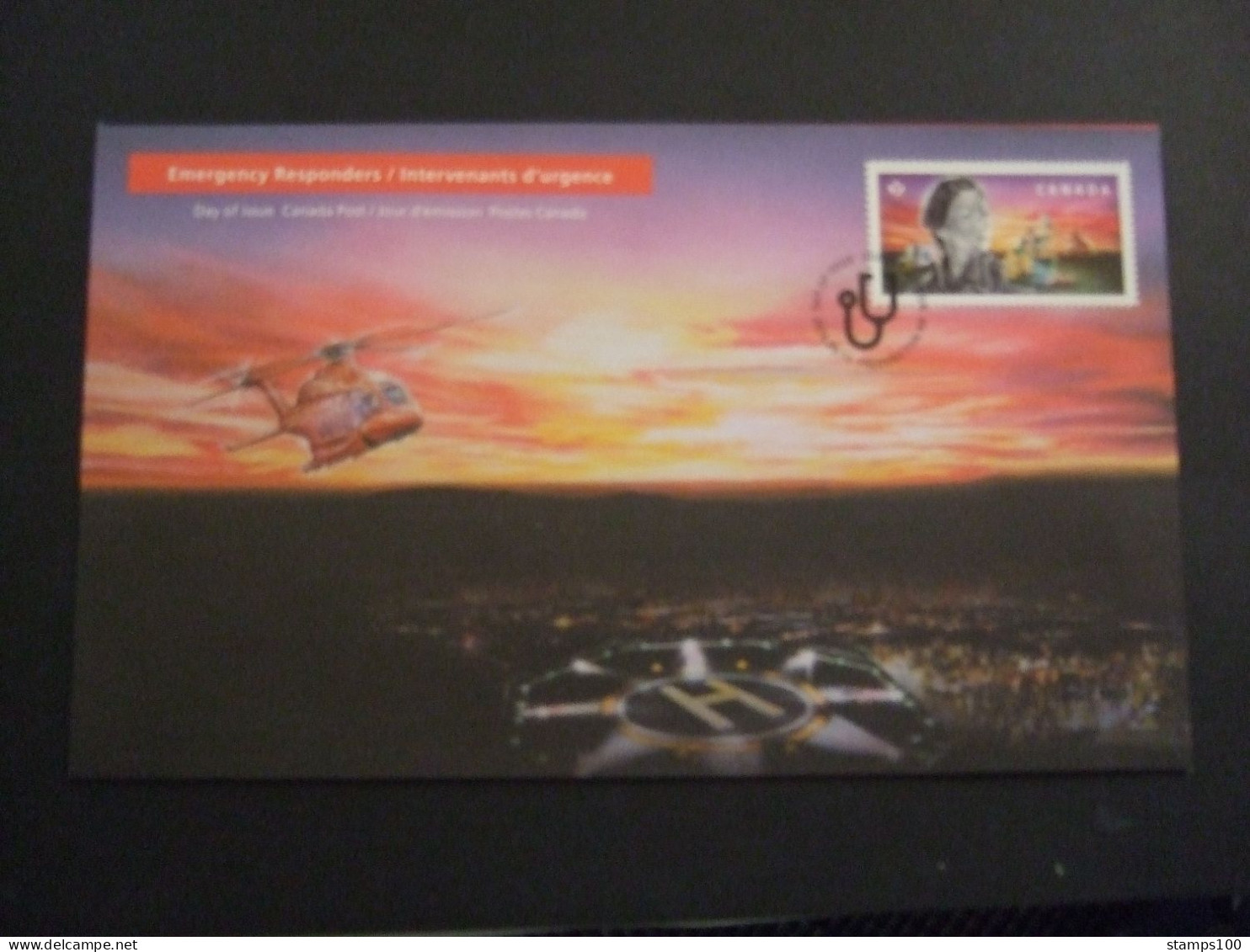 CANADA FDC. 2014 EMERGENCY RESPONDERS  PARAMEDIC. CTO. MAP 17. TVN - 2011-...