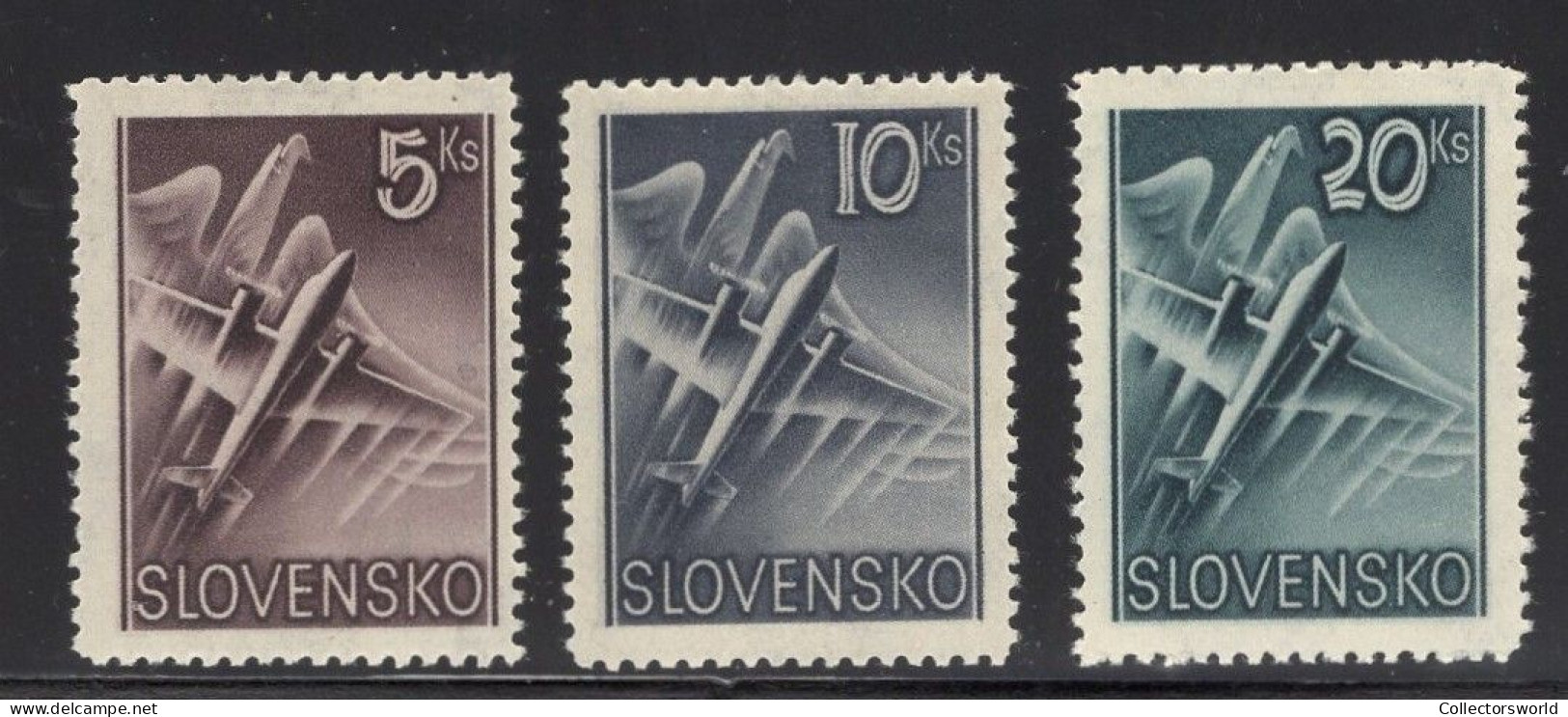 Slovakia Slovensko Serie 3v 1940 Airmail Airplane Eagle Bird MNH - Ongebruikt