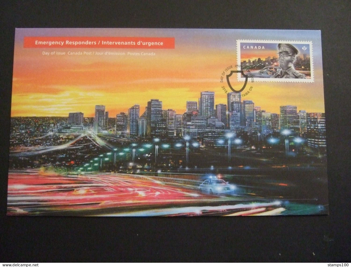 CANADA FDC. 2014 EMERGENCY RESPONDERS  POLICE  CTO. MAP 17. TVN - 2011-...