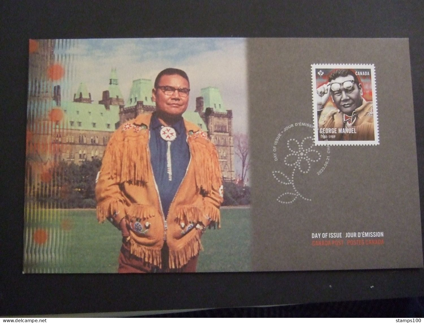 CANADA FDC. 2023. GEORGE MANUEL   CTO. MAP 17. TVN - 2011-...