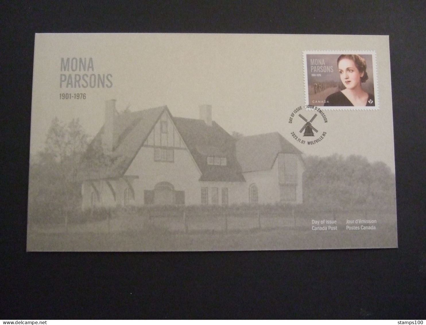 CANADA FDC. 2023. MONA PARSONS  CTO. MAP 17. TVN - 2011-...