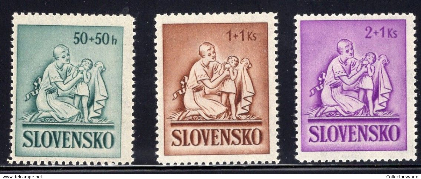 Slovakia Slovensko Serie 3v 1941 Child Welfare MNH - Neufs