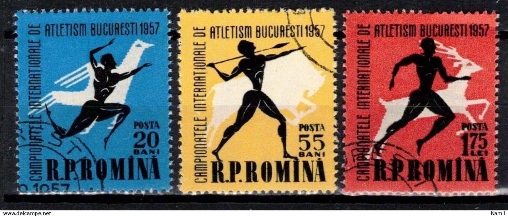 Roumanie 1957 Mi 1666-8 (Yv 1536-8), Obliteré - Gebraucht