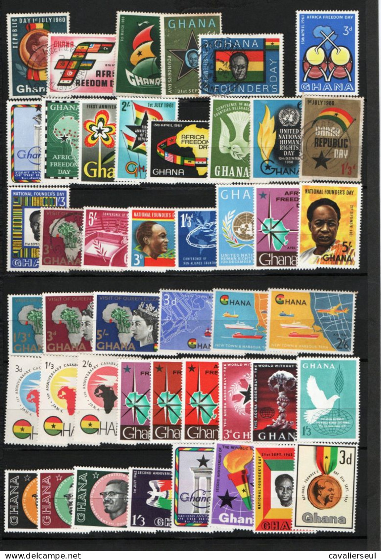 COLLECTION Du GHANA De Puis 1930 ET QUELQUES  - Plus De 350 T. NEUFS Et OBLITERES - Ghana (1957-...)