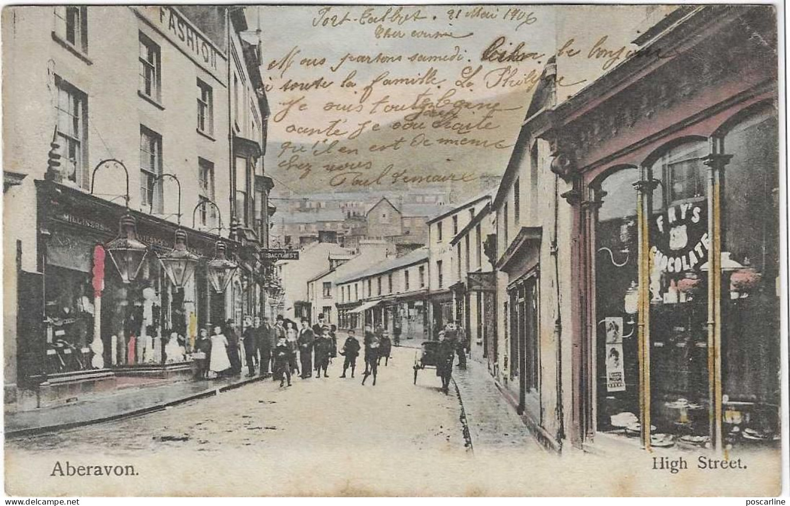 Wales, Glamorgan, Aberavon,High Street ,1906, 2 Scans - Glamorgan
