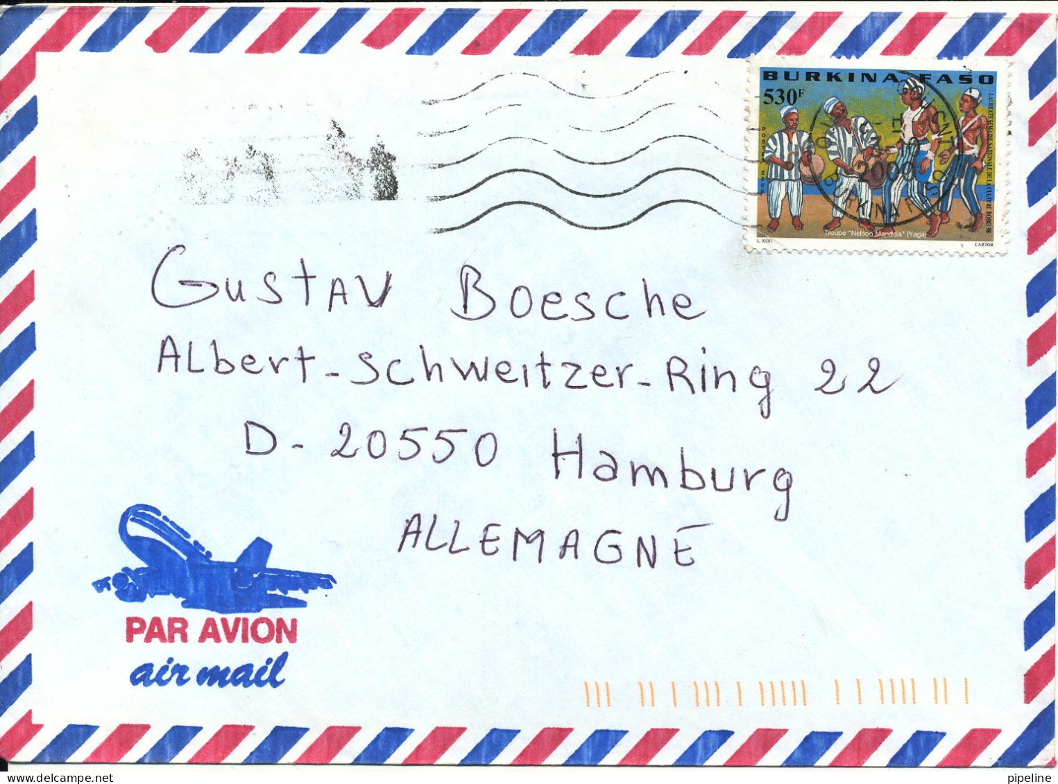 Burkina Faso Air Mail Cover Sent To Germany 3-10-2000 Single Franked - Burkina Faso (1984-...)