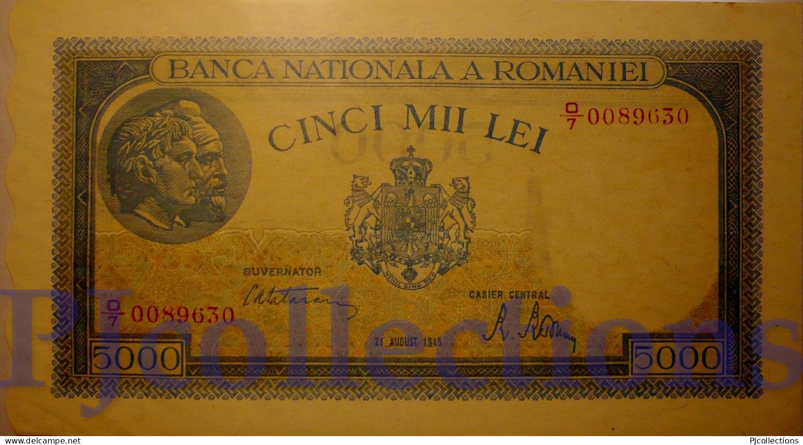 ROMANIA 5000 LEI 1945 PICK 56a AUNC - Rumänien