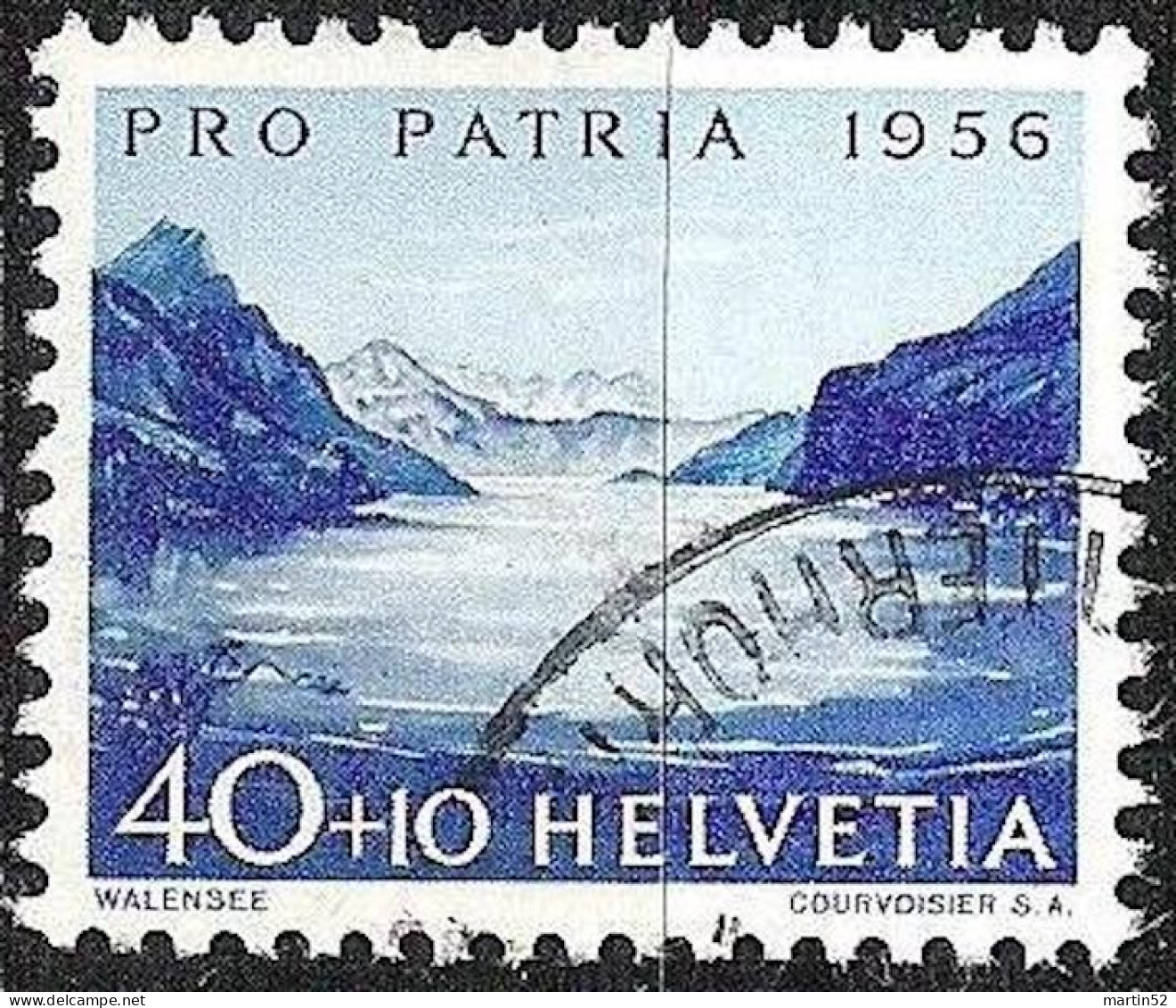 Schweiz Suisse PRO PATRIA 1956: Walensee Zu WII 80 Mi 631 Yv 580 Mit Stempel WETTERHORN ? (Zu CHF 11.00) - Klimmen