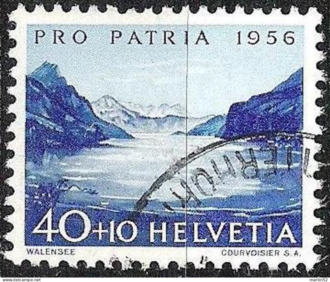 Schweiz Suisse PRO PATRIA 1956: Walensee Zu WII 80 Mi 631 Yv 580 Mit Stempel WETTERHORN ? (Zu CHF 11.00) - Arrampicata