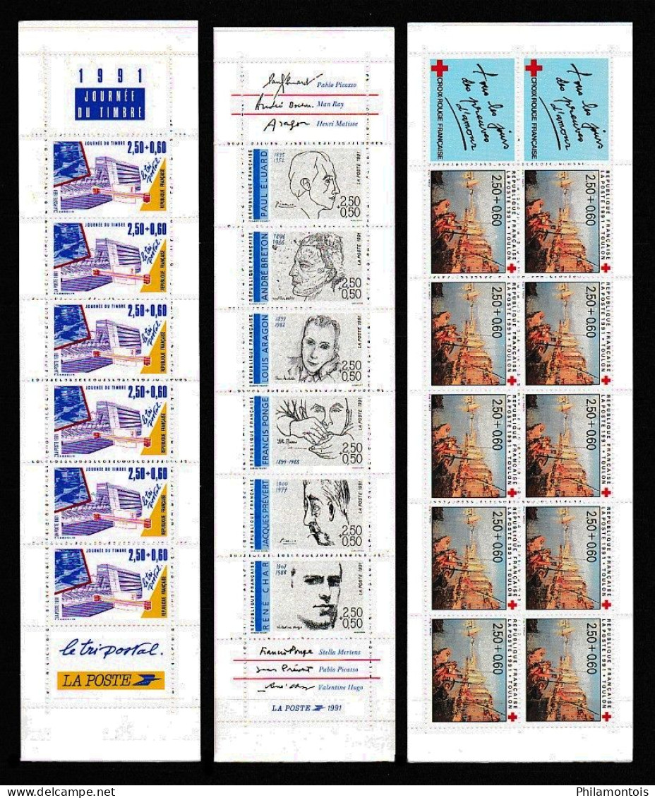 FRANCE - Année Complète 1991 Avec Service, Blocs, Carnets - Neufs N** - Très Beaux - Vendus Sous Valeur Faciale. - 1990-1999