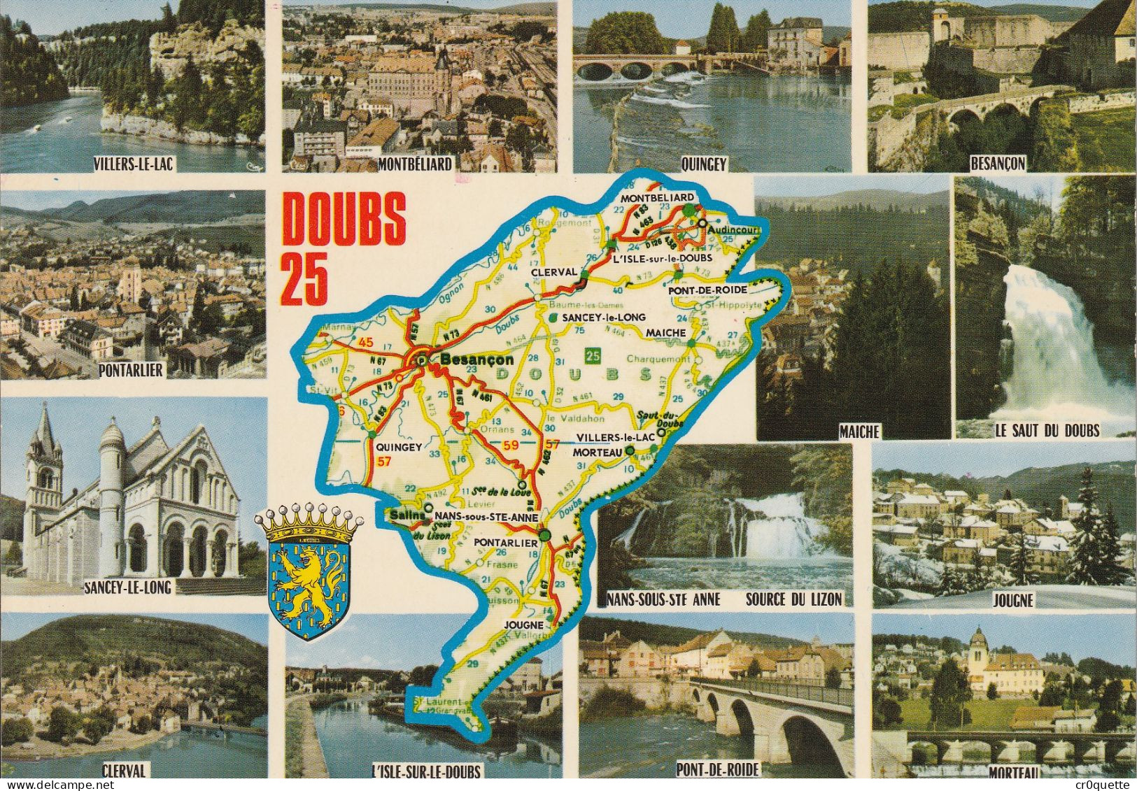 # 25 DOUBS / CARTE Du DEPARTEMENT - Pontarlier