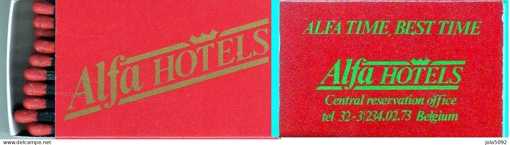 Boîte D'Allumettes - ALFA HOTELS - Matchboxes