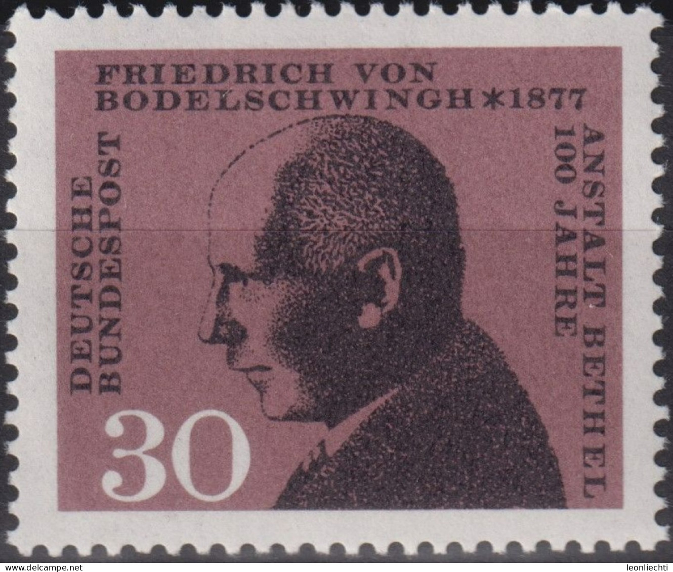 1967 Deutschland > BRD, ** Mi:DE 537, Sn:DE 973, Yt:DE 402, Friedrich Von Bodelschwingh - Malattie