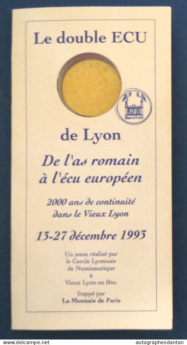 ● Le Double ECU De Lyon - De L'as Romain à L'écu Européen - 1993 - Frappé Monnaie De Paris - Cf 4 Photos - Numismatique - Andere & Zonder Classificatie