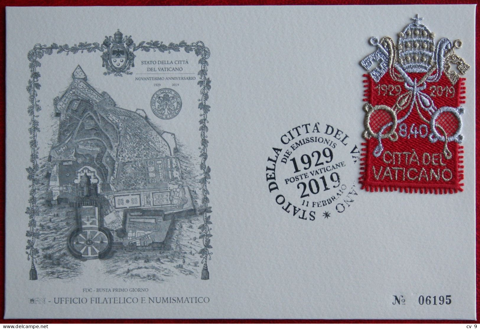 FDC 90 Year Treaty Of Laterans 2019 Mi 1961 Yv 1814 VATICANO VATICAN - Storia Postale