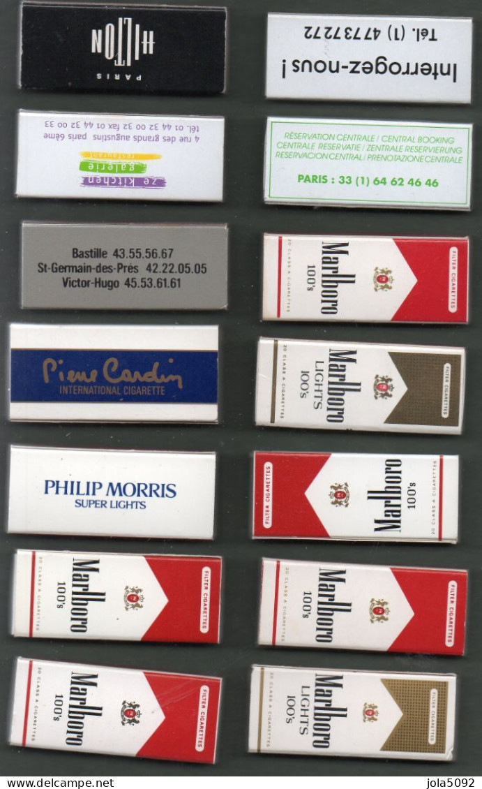 14 Boîtes D'Allumettes - HOTELS RESTAURANTS - MARLBORO - Boites D'allumettes