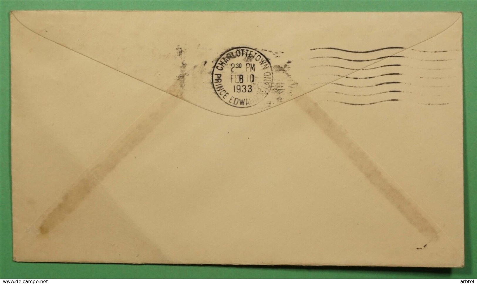 CANADA PRIMER VUELO 1933 GRINDSTONE ISLAND TO CHARLOTTETOWN BARREL MAIL - Otros (Mar)