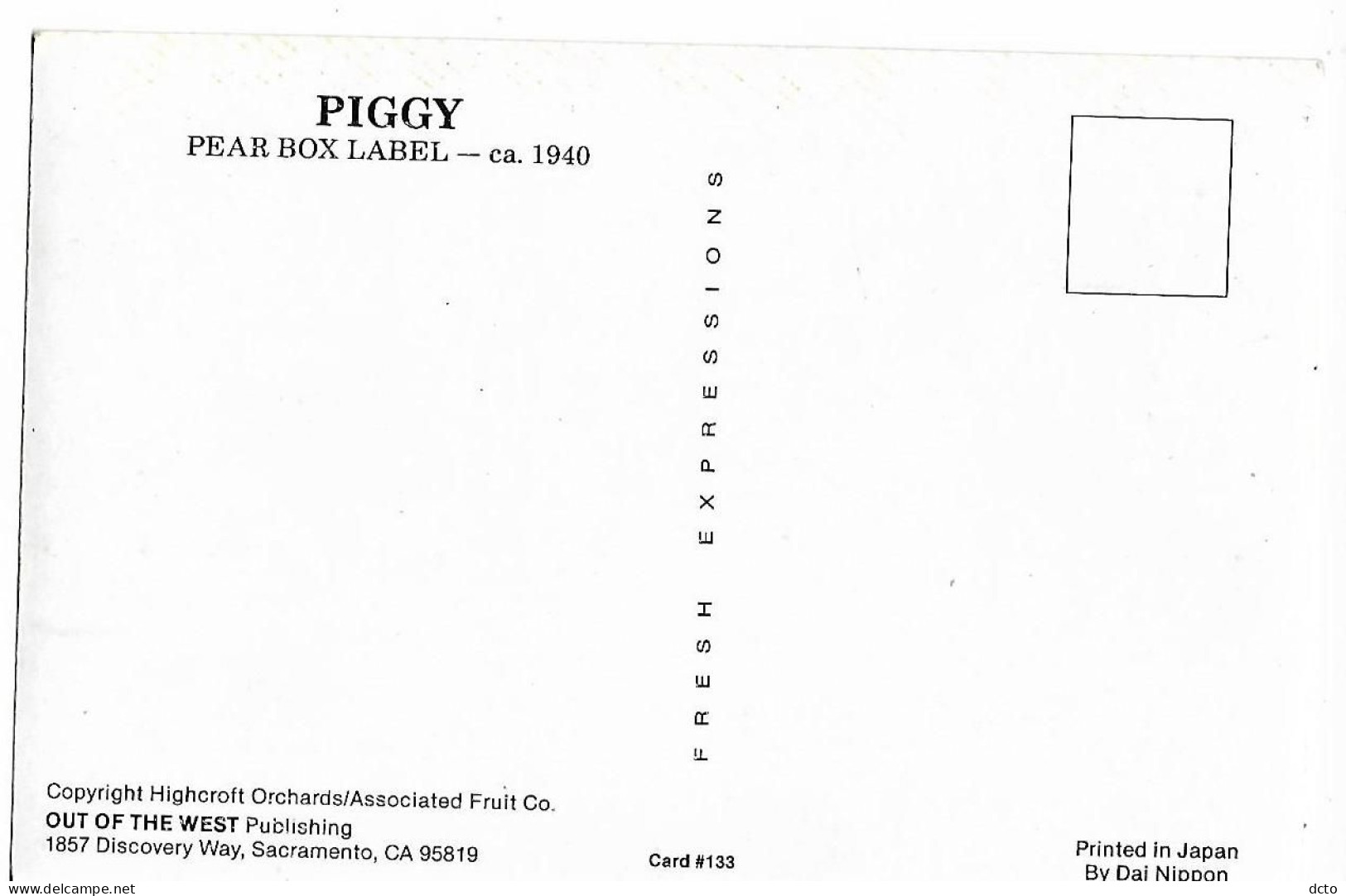 MEDFORD (Oregon USA) Piggy Pears Ed. Out Of The West 133, Cpm - Altri & Non Classificati