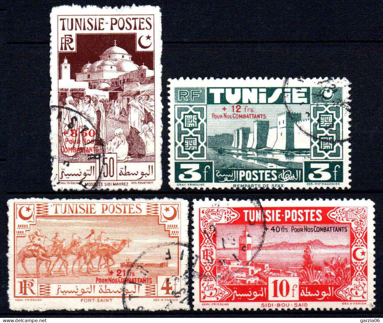 Tunisie  - 1945 - Œuvres Des Combattants - N° 269 à 272   - Oblit - Used - Used Stamps