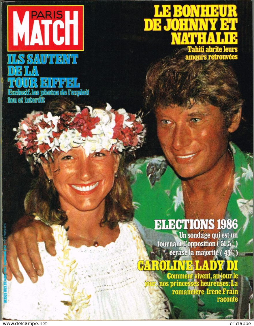 Lot 19 PARIS MATCH Johnny Hallyday Années 1984 à 1991 - Informations Générales