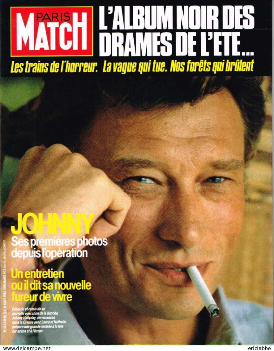 Lot 19 PARIS MATCH Johnny Hallyday Années 1984 à 1991