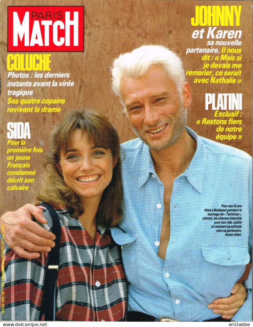 Lot 19 PARIS MATCH Johnny Hallyday Années 1984 à 1991