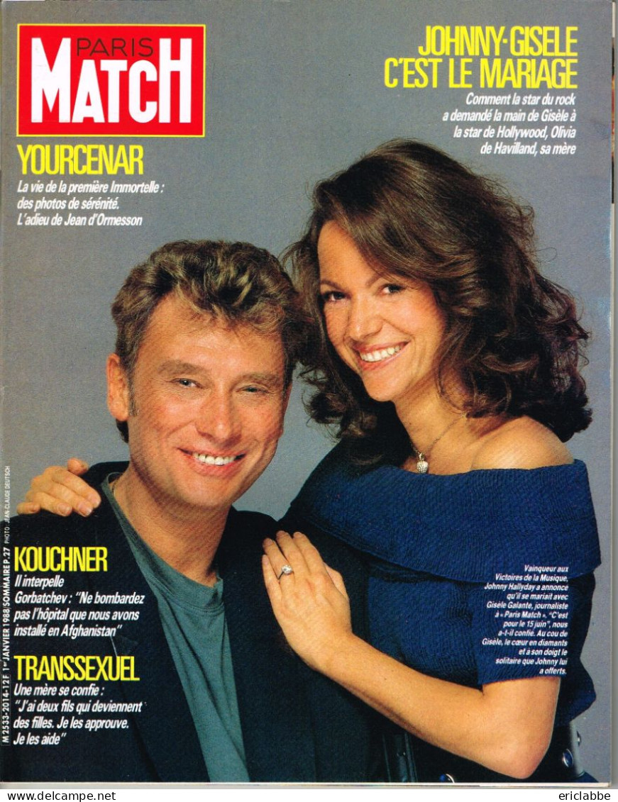 Lot 19 PARIS MATCH Johnny Hallyday Années 1984 à 1991