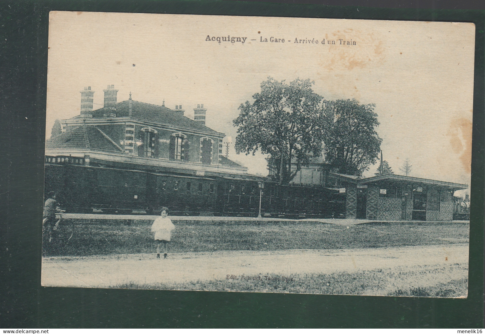 CP - 27 - Acquigny - La Gare - Arrivée D'un Train - Acquigny