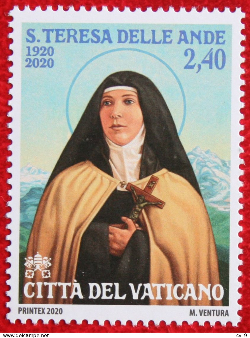 Saint Teresa Of The Andes Birth Centenary 2020 Mi - Yv - POSTFRIS / MNH / ** VATICANO VATICAN - Nuevos